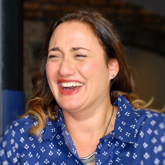 woman laughing