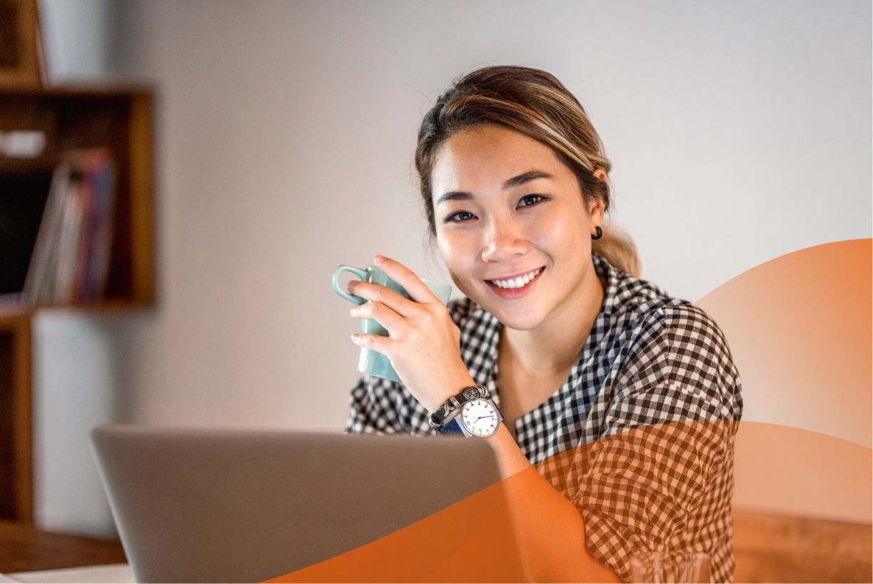 Woman taking a financial literacy course on her computer