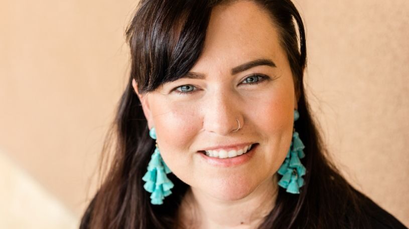 Woman smiling at camera